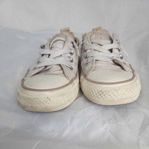 Converse Shoreline Striped Biege Women's Low Top Slip On Shoe/Sneaker Women Sz 7 - Picture 2 of 9